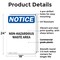 Signmission Non-Hazardous Waste Area OSHA Notice Sign, Plastic, 18in W x 24in L, 2PK OS-2PACK-NS-P-1824-V-15074 - alternate 5